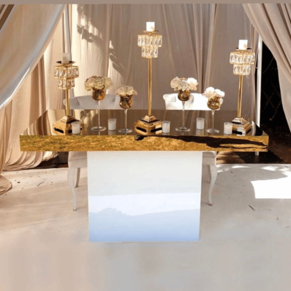 Luxury Stainless Steel Bridal Tables